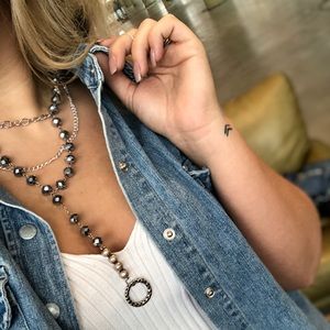 Hematite Layer Necklace
